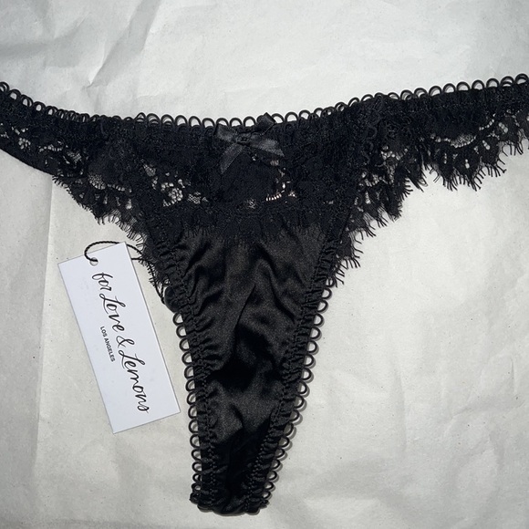 For Love and Lemons Faye Lace THONG Panty - Picture 3 of 12